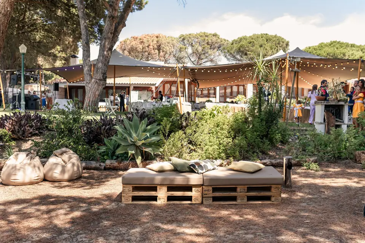 Sala de copo de água na Quinta da Falésia